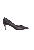 Tenate Black Leather Pumps – 6cm Medium Block Heel Mangará Atelier