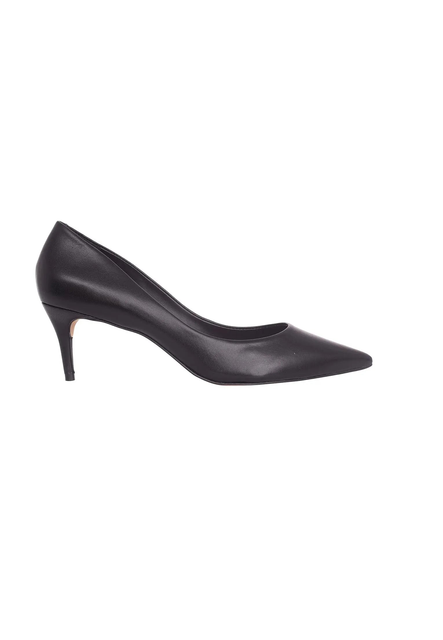 Tenate Black Leather Pumps – 6cm Medium Block Heel Mangará Atelier