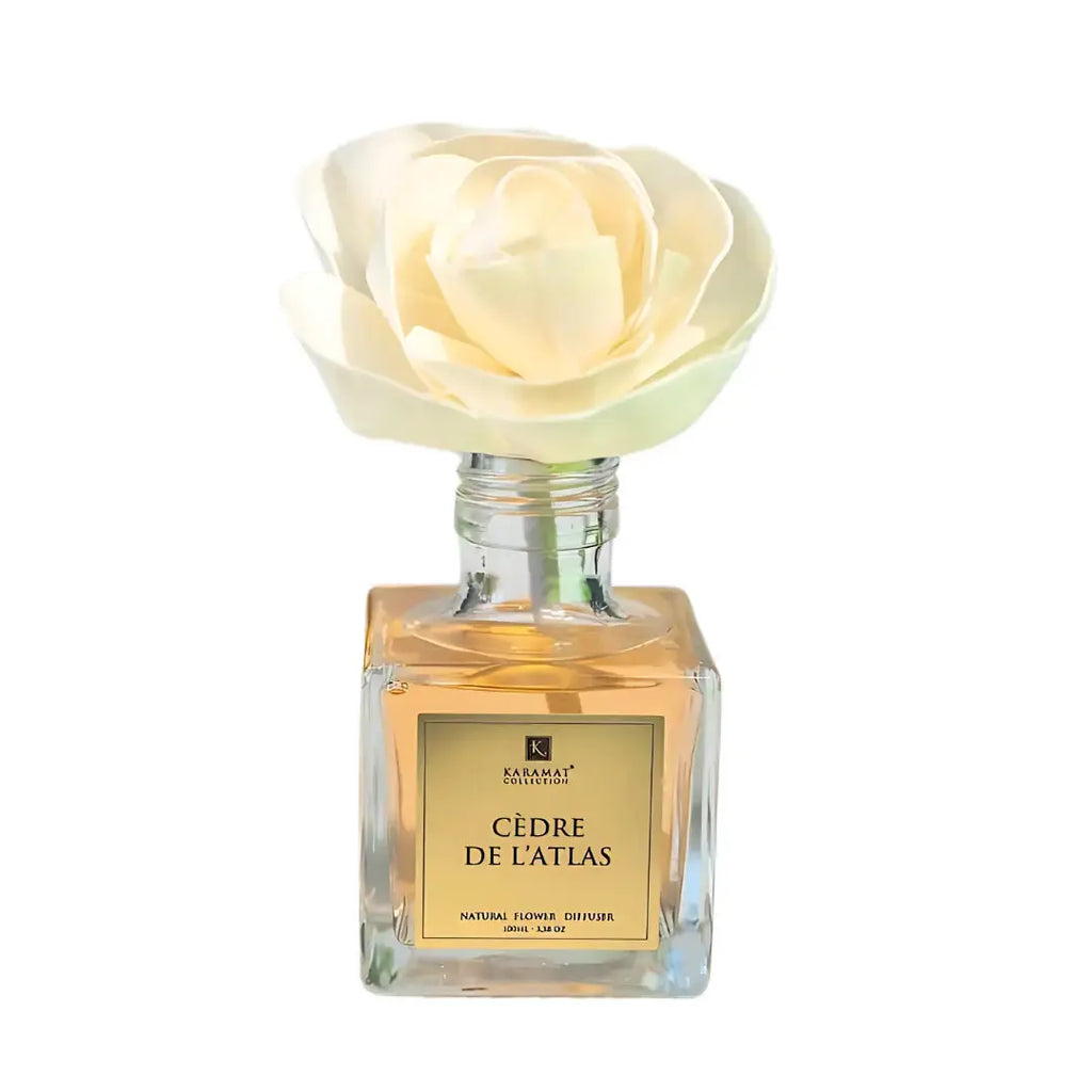 DIFFUSEUR À FLEURS 100ml – CÈDRE DE L’ATLAS Karamats.fr