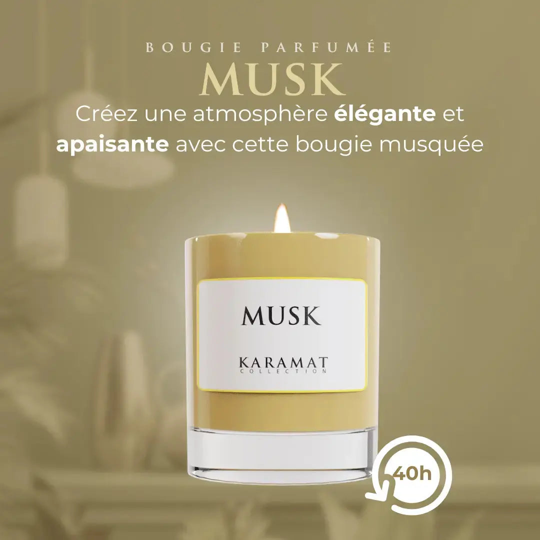Bougie Parfumée Musk – Subtilité Musquée Karamats.fr