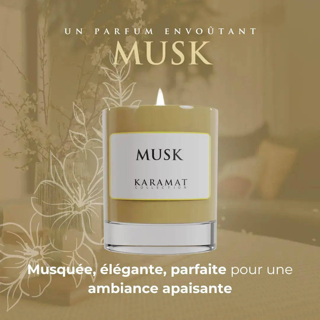Bougie Parfumée Musk – Subtilité Musquée Karamats.fr