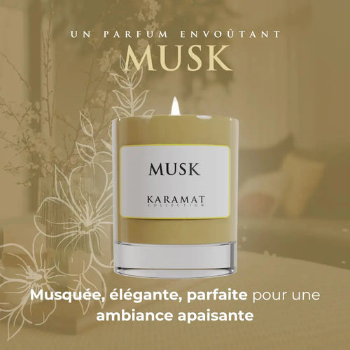 Bougie Parfumée Musk – Subtilité Musquée Karamats.fr