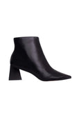 Mabea Black Sheepskin Ankle Boots – 6.4cm Pointed Block Heel Mangará Atelier