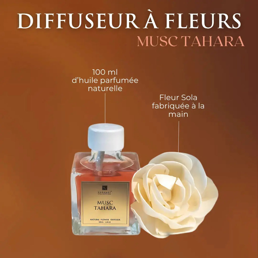 DIFFUSEUR À FLEURS 100ml – MUSC TAHARA Karamats.fr