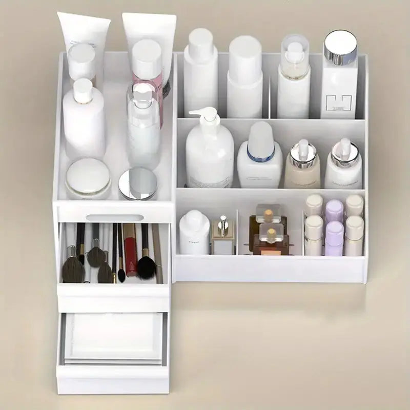 Large Capacity Cosmetic Storage with Drawers Store Brushes, Makeup, Skincare, Perfumes CAN
