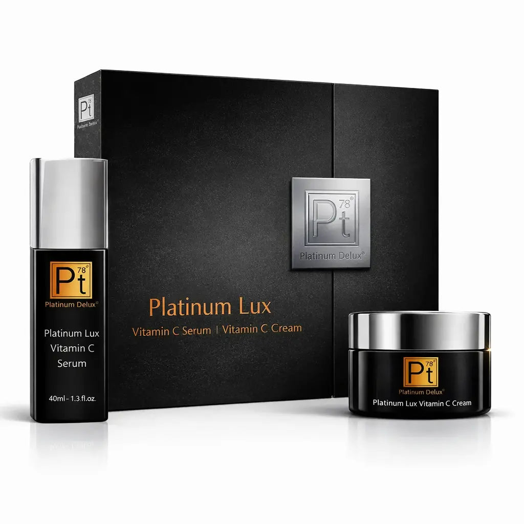 Platinum Lux Vitamin C Set Brighten. Glow. Platinum Radiance.