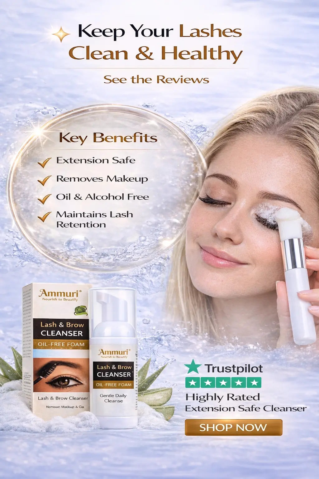 Eyelash Extension Shampoo & Lash Brow Cleansing Kit | Ammuri Ammuri Skincare