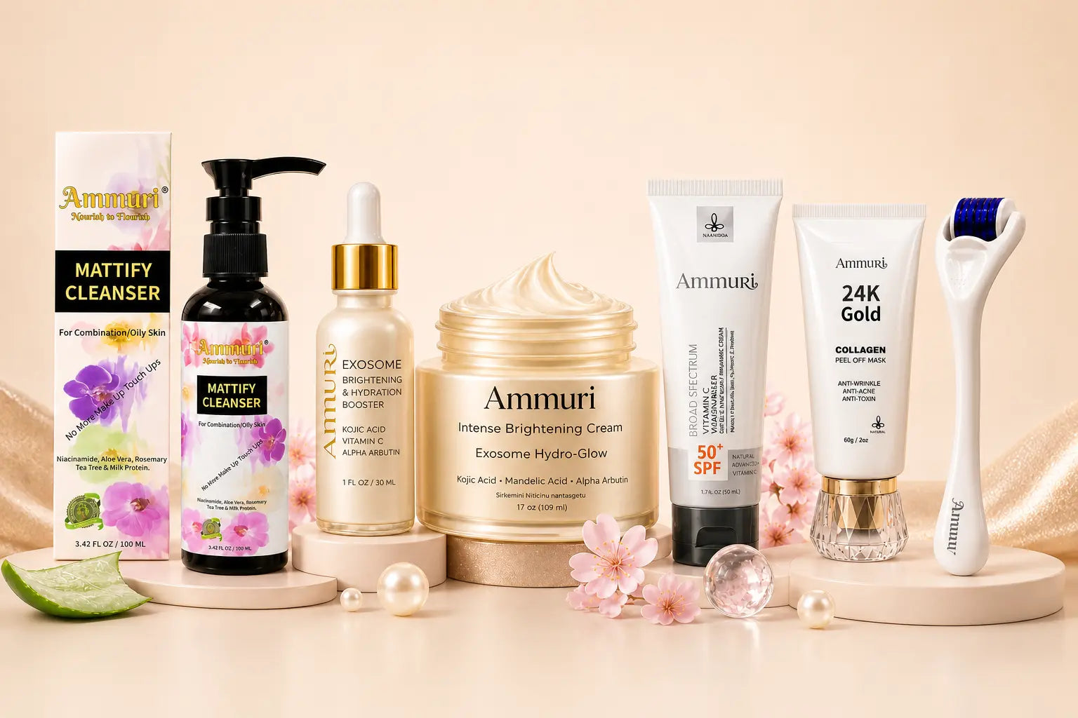 Complete Brightening Skincare & Beauty Set | Nourish, Treat & Glow | Ammuri Ammuri Skincare