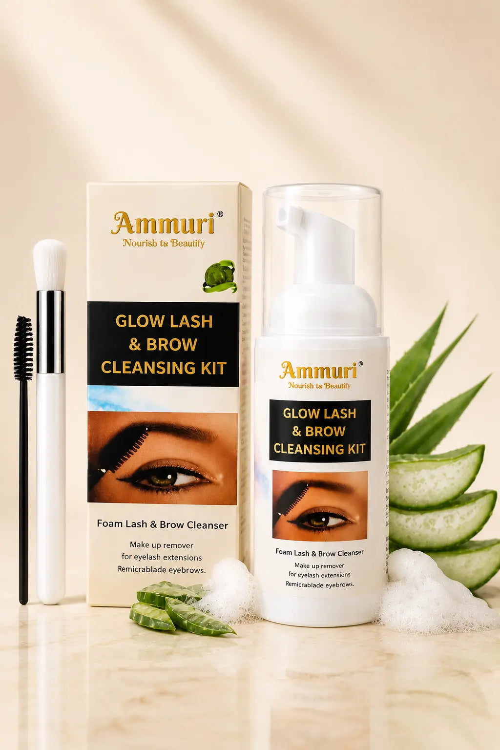 Eyelash Extension Shampoo & Lash Brow Cleansing Kit | Ammuri Ammuri Skincare