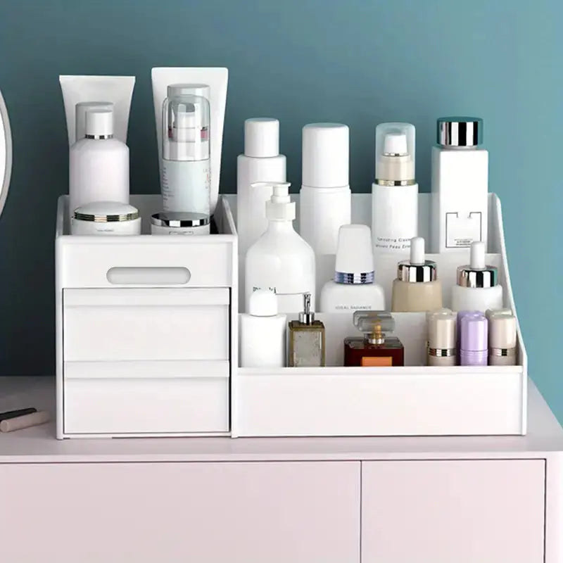 Large Capacity Cosmetic Storage with Drawers Store Brushes, Makeup, Skincare, Perfumes CAN