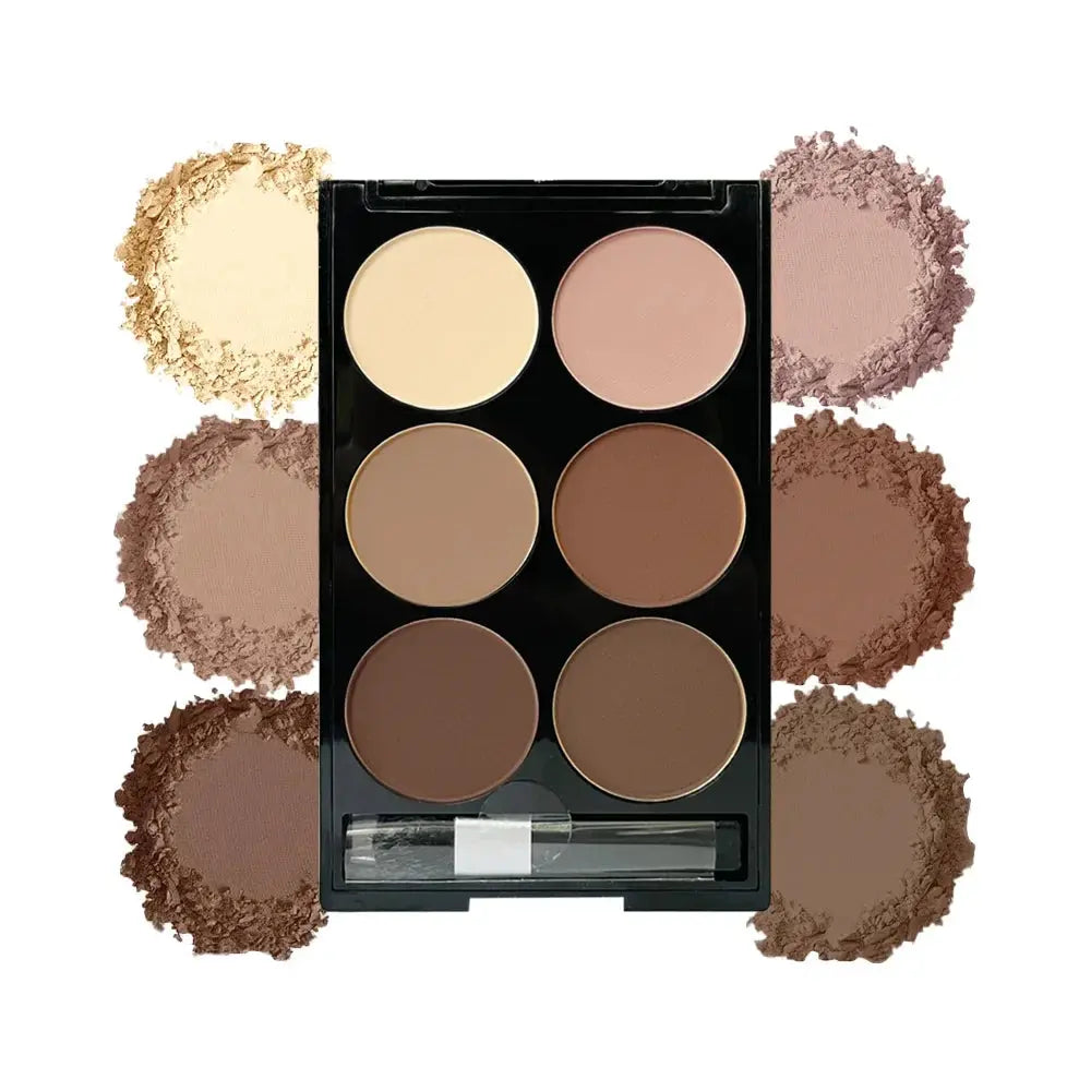 Highlight Contouring Powder Palette With Brush-2