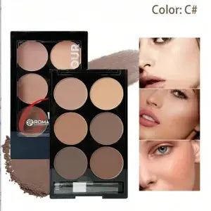 Highlight Contouring Powder Palette With Brush-6