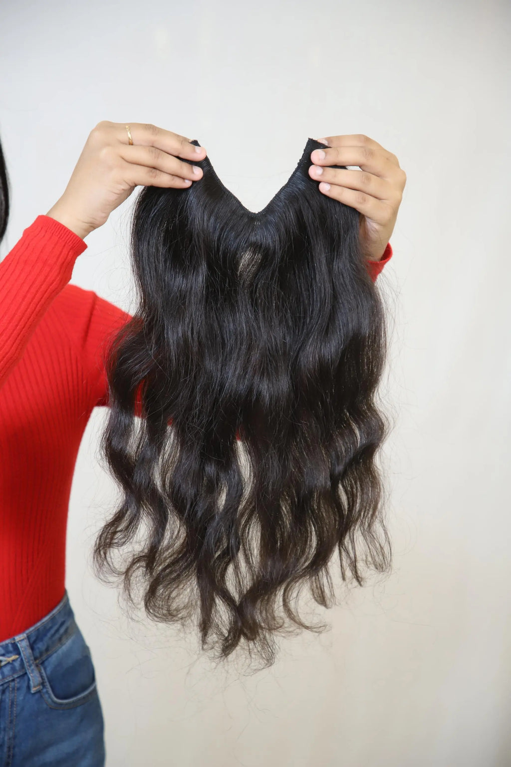 V-Shape Clip-In Volumizer | Back & Side Volume with Layered Fall | Remy Hair India Hair Extensions Luxe