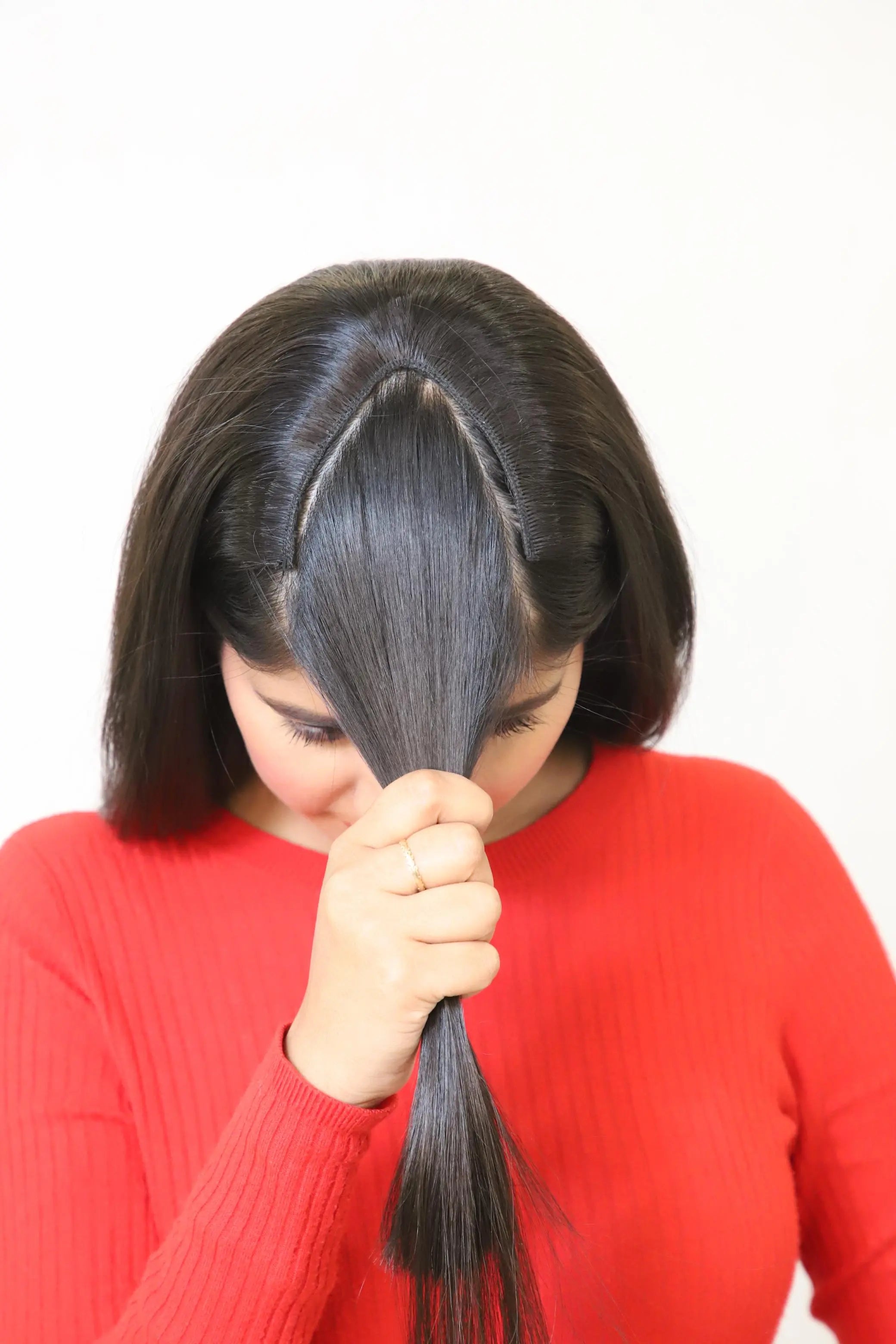 V-Shape Clip-In Volumizer | Back & Side Volume with Layered Fall | Remy Hair India Hair Extensions Luxe