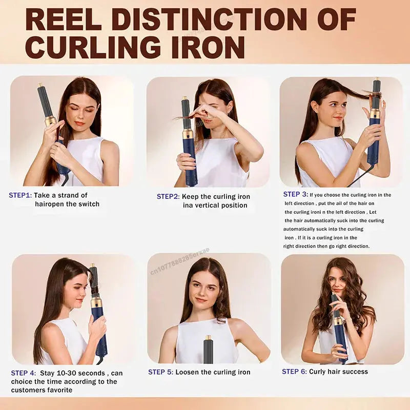 5-in-1 Professional Hair Styler and Dryer Hot Air Styler Comb OBA