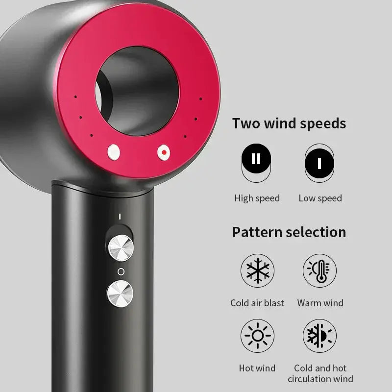 Professional Hair Dryer with Negative Ionic Technology and Nozzle CAN