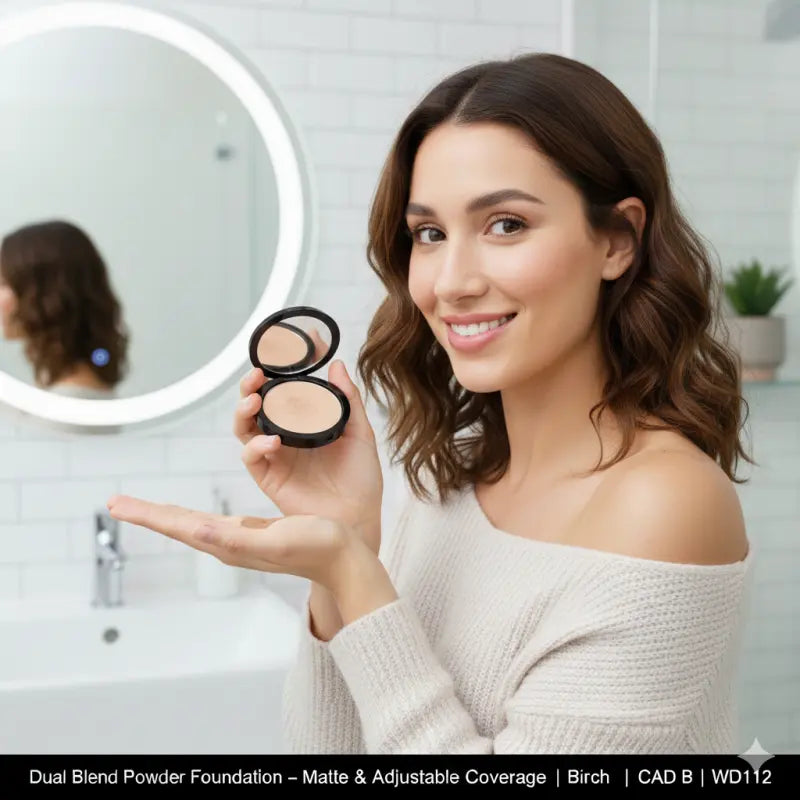Dual Blend Powder Foundation – Matte & Adjustable Coverage | Birch | CAD B | WD112