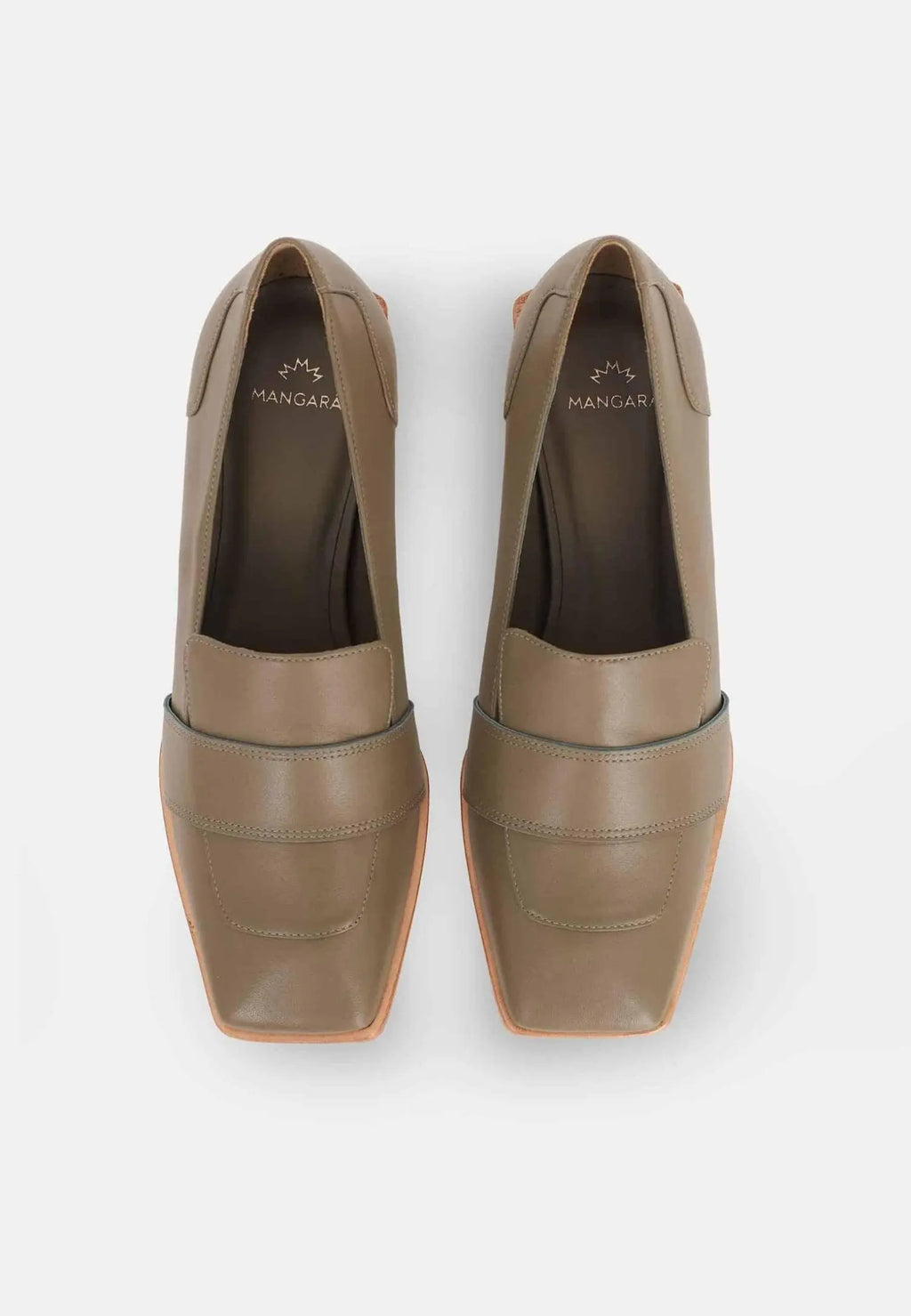 Louro Loafers in Green Calf Leather – 4cm Block Heel Mangará Atelier