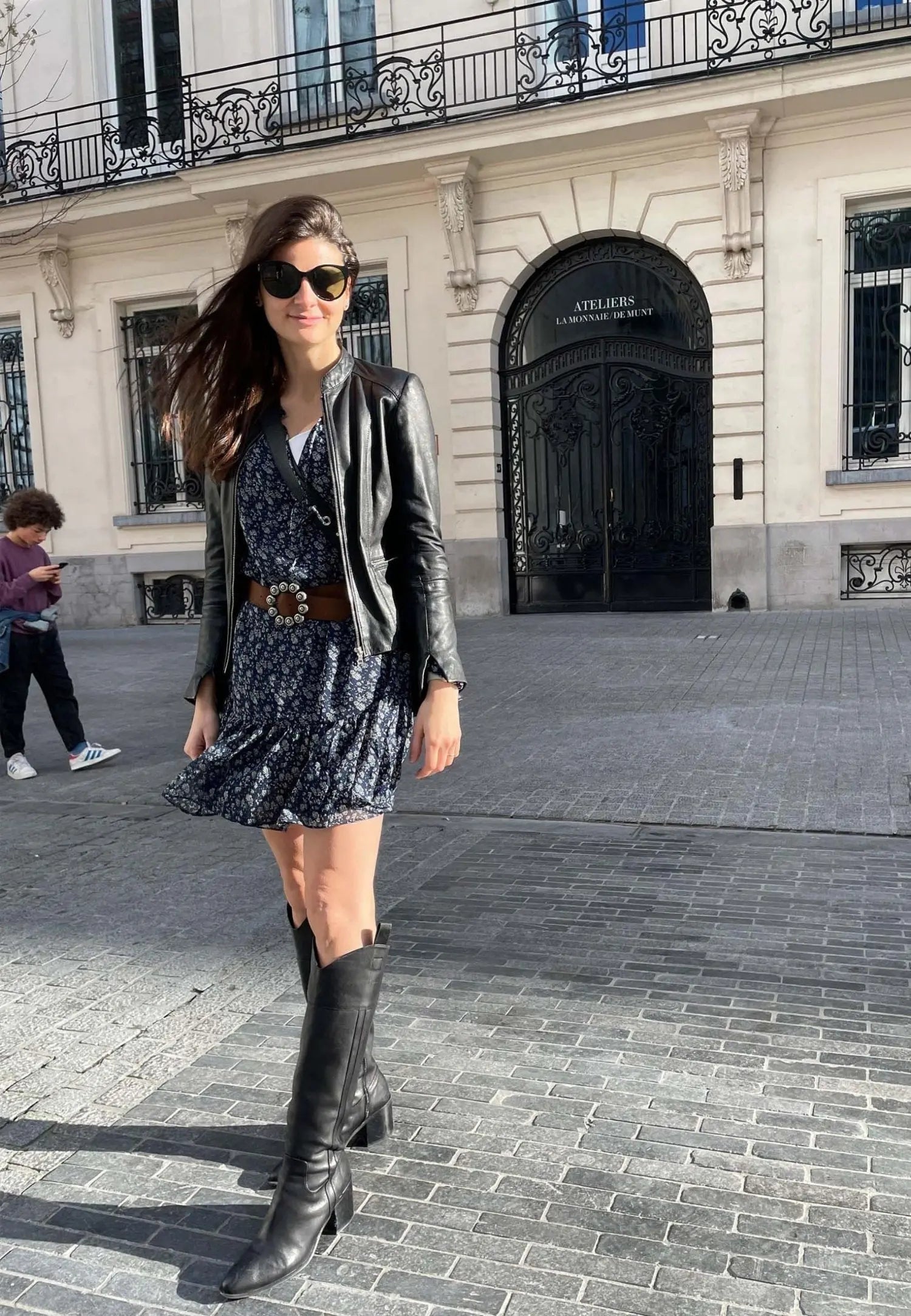 Canna Black Calf Leather Knee-High Riding Boots – 6.5cm Block Heel Mangará Atelier