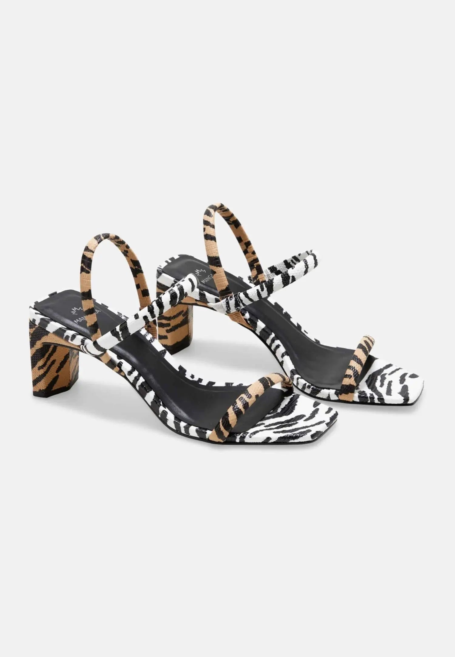 Palmito Animal Print Calf Leather Sandals – 6.5cm Block Heel Mangará Atelier
