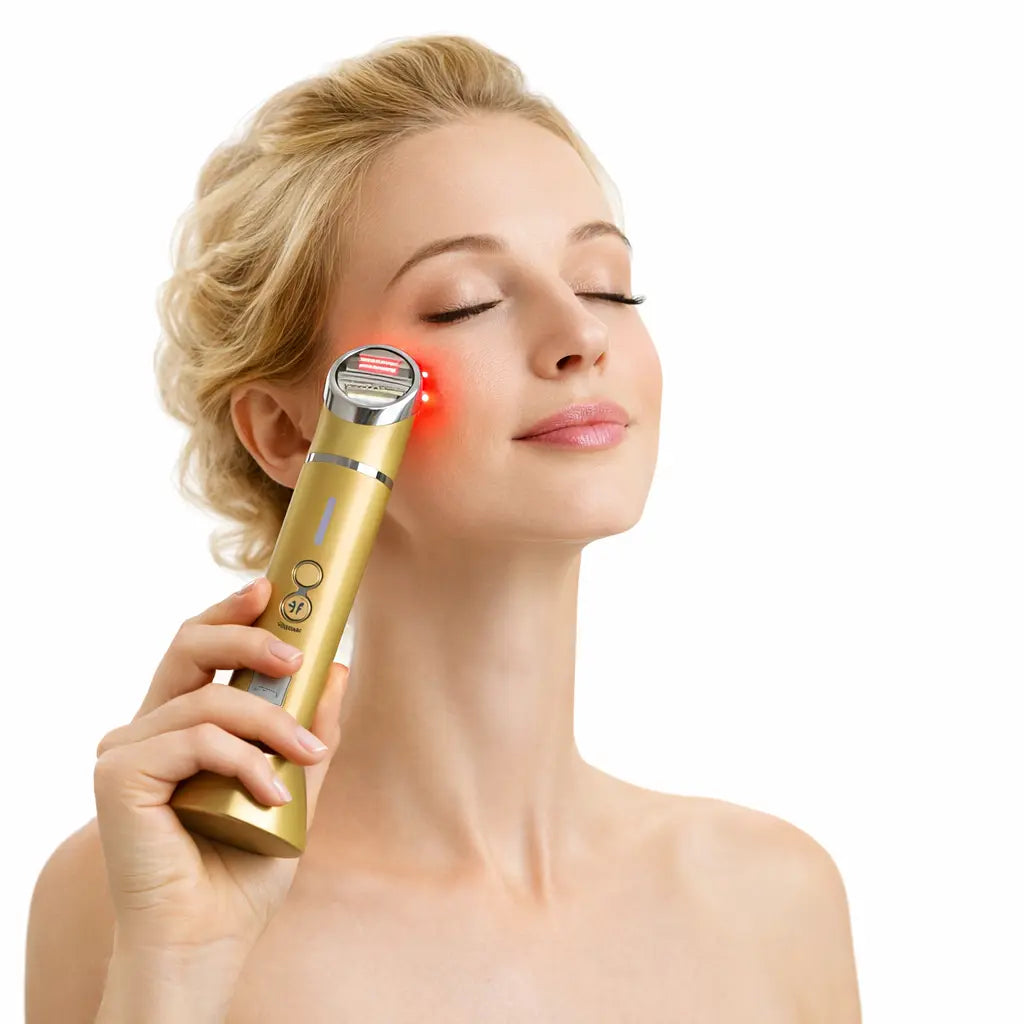 Platinum Gold Red Light Therapy At-home red light therapy for anti-aging and skin rejuvenation.