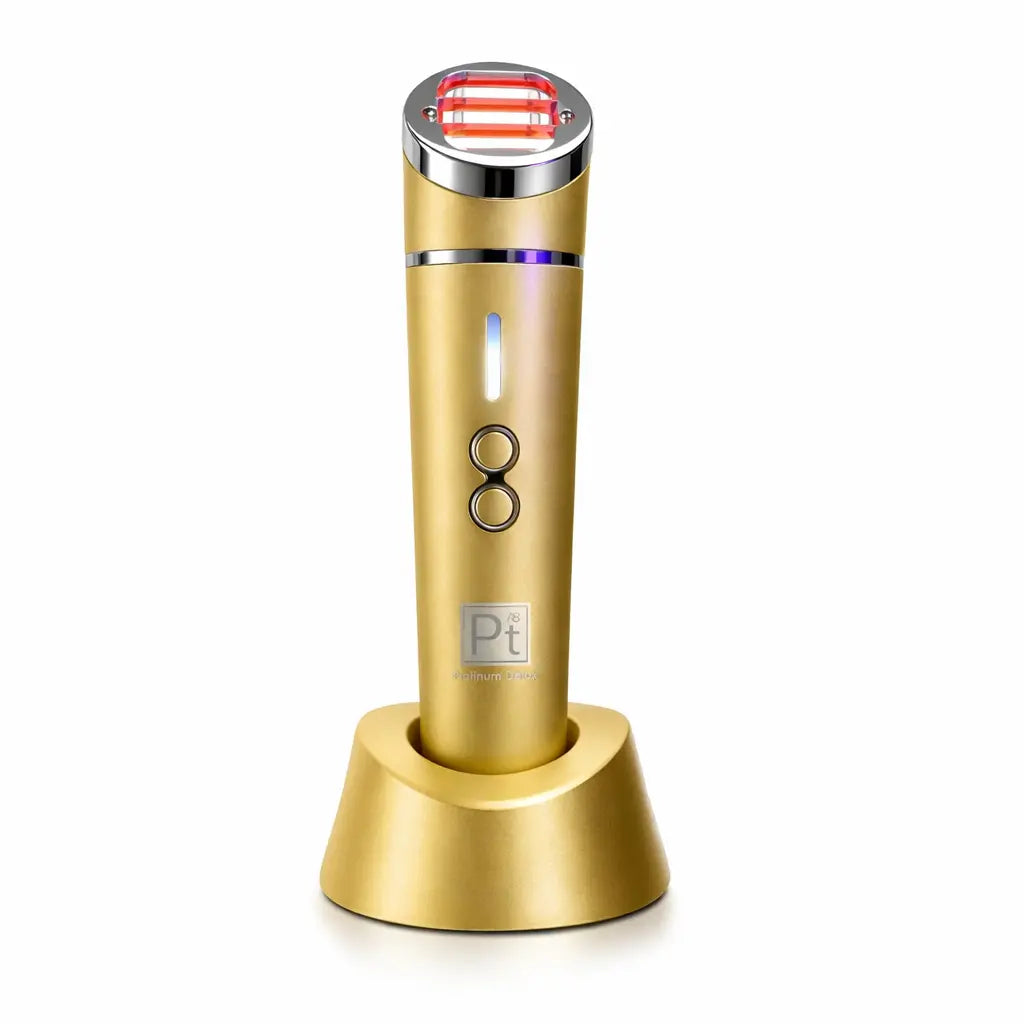 Platinum Gold Red Light Therapy At-home red light therapy for anti-aging and skin rejuvenation.